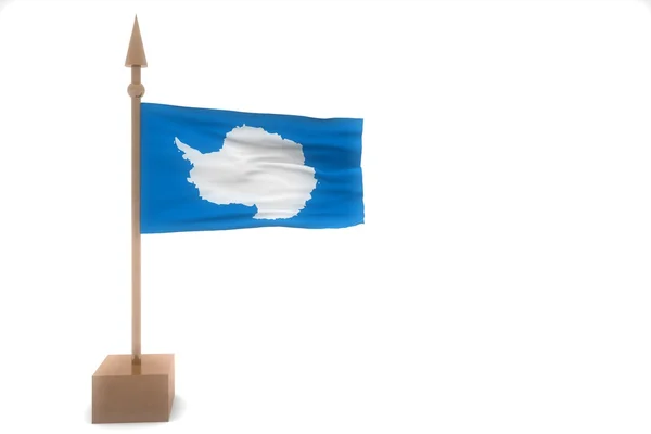 Antarktida vlající vlajka — Stock fotografie