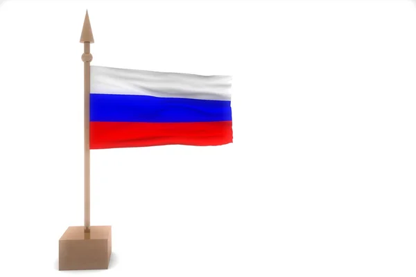 Россия машет флагом — стоковое фото
