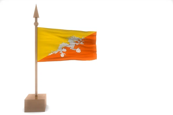 Butan waving flag — Stock Photo, Image