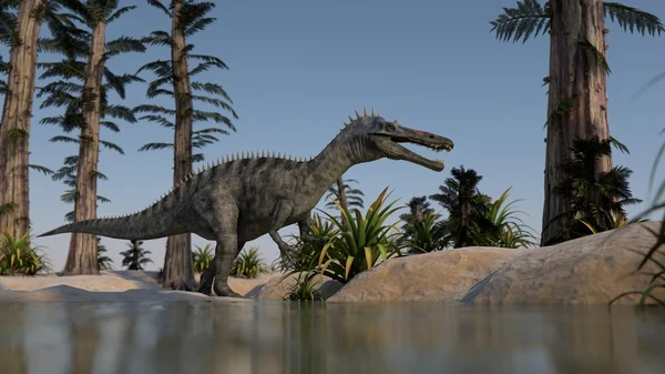 Suchomimus på stranden — Stockfoto