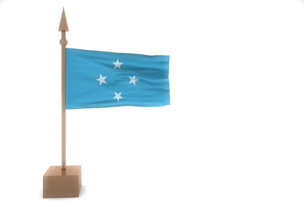 Micronesia waving flag — Stock Photo, Image