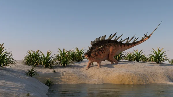 Walking kentrosaurus — Stock Photo, Image