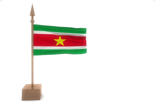 Surinam ondeando bandera — Foto de Stock