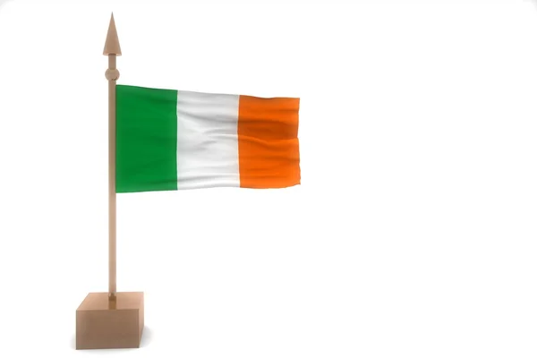 Ireland waving flag — Stock Photo, Image