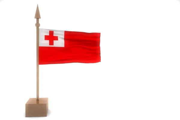 Drapeau agitant les Tonga — Photo