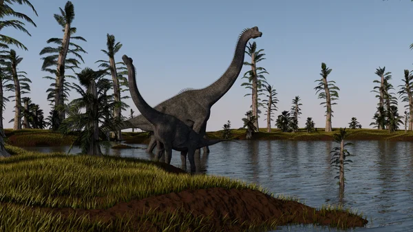 Mamenchisaurus an Land — Stockfoto