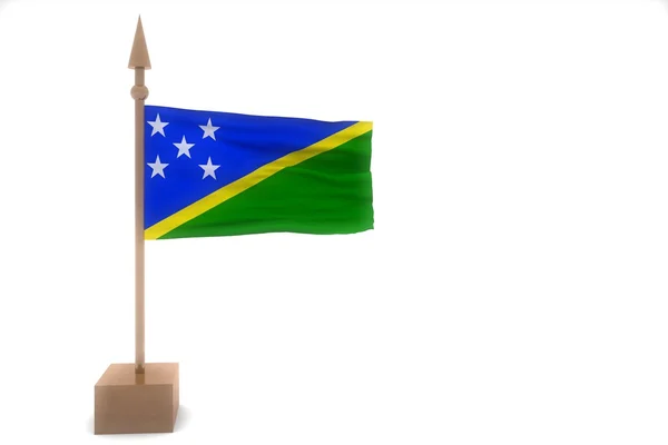 Solomon islands waving flag — Stock Photo, Image