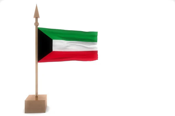 쿠웨이트 흔들며 깃발 — 스톡 사진
