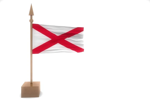Bandeira do Alabama acenando — Fotografia de Stock