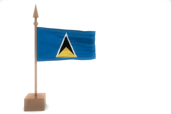 Saint Lucia waving flag — Stock Photo, Image