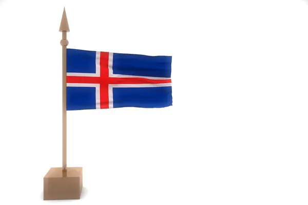 Isola sventola bandiera — Foto Stock