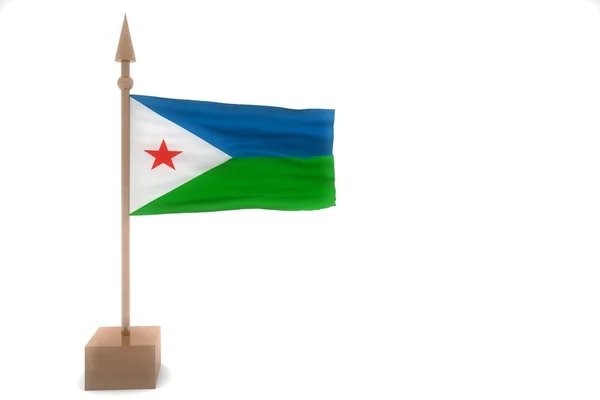 Djibouti ondeando bandera —  Fotos de Stock