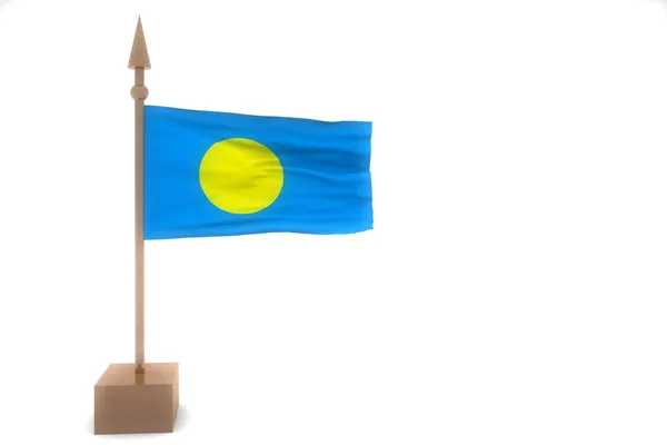 Palau waving flag — Stock Photo, Image