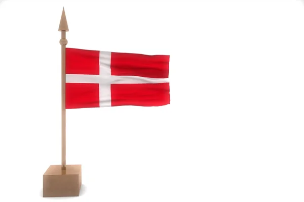 Danemark agitant le drapeau — Photo