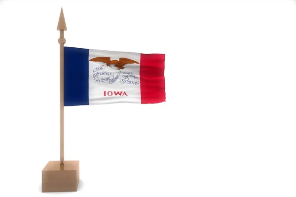 Bandeira iowa acenando — Fotografia de Stock