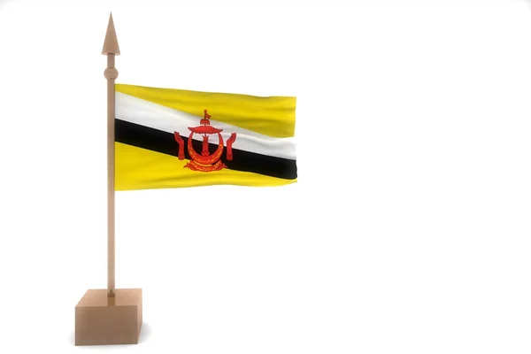 Brunei waving flag — Stock Photo, Image