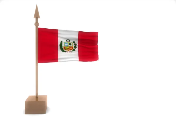 Peru waving flag — Stock Photo, Image
