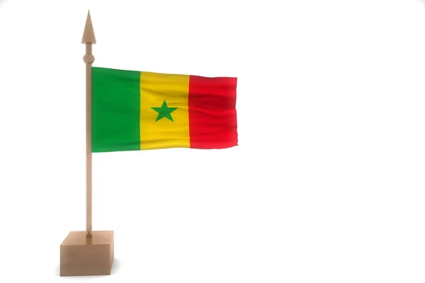 Senegal ondeando bandera — Foto de Stock