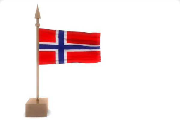 Norvège agitant le drapeau — Photo