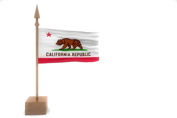 Califórnia bandeira acenando república — Fotografia de Stock
