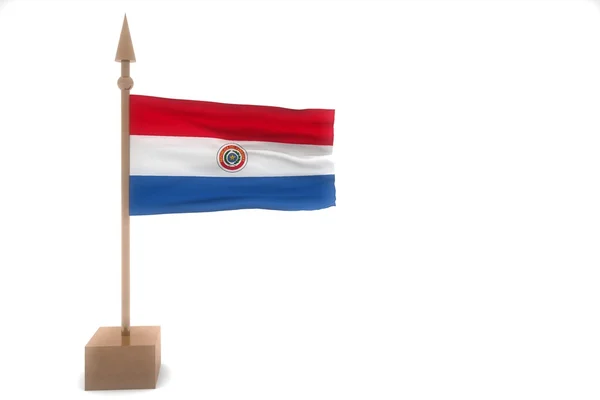 Drapeau agitant le Paraguay — Photo