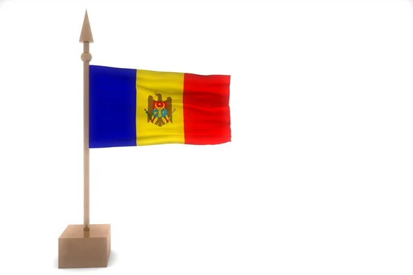 Wapperende vlag van Moldavië — Stockfoto