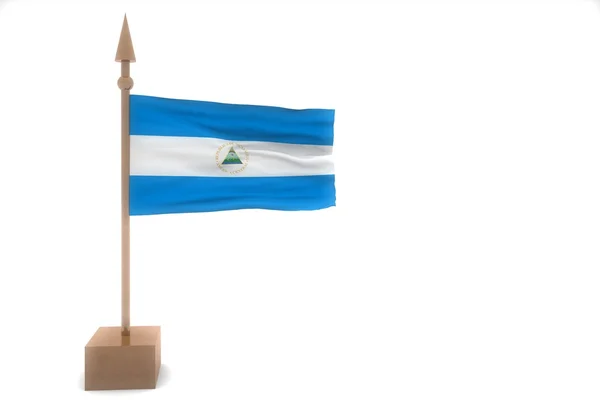 Nicaragua ondeando bandera — Foto de Stock