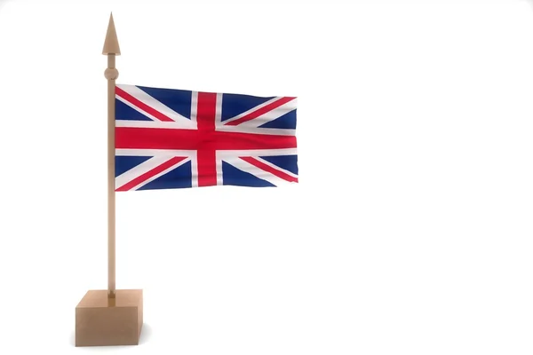 Großbritannien schwenkt große Flagge — Stockfoto