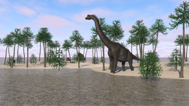 GIGANT brachiosaurus dinozor
