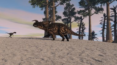 einiosaurus ve coelophysis dinozorlar