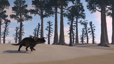 kahverengi einiosaurus dinozor