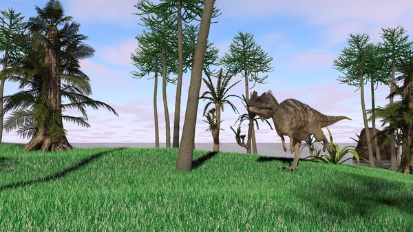 Цератозавр-динозавр — стоковое фото