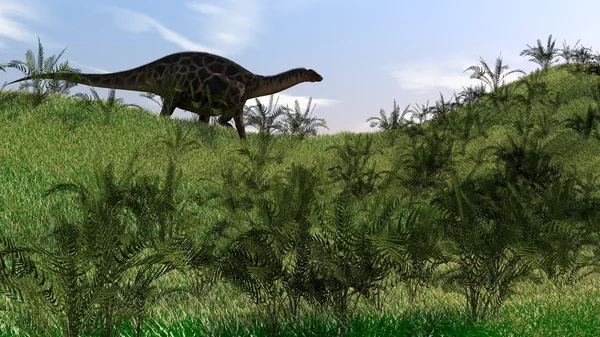 散歩にディクラエオサウルス — ストック写真