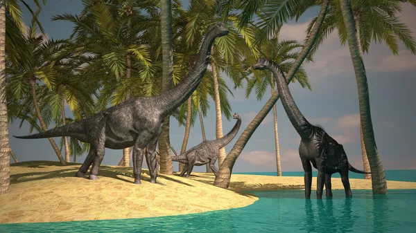 Dinosaurios braquiosaurios — Foto de Stock