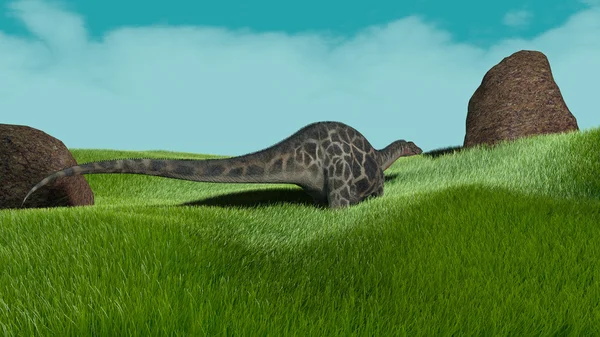 Dicraeosaurus on walk — Stock Photo, Image