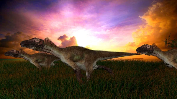 Utahraptor dinozorlar — Stok fotoğraf