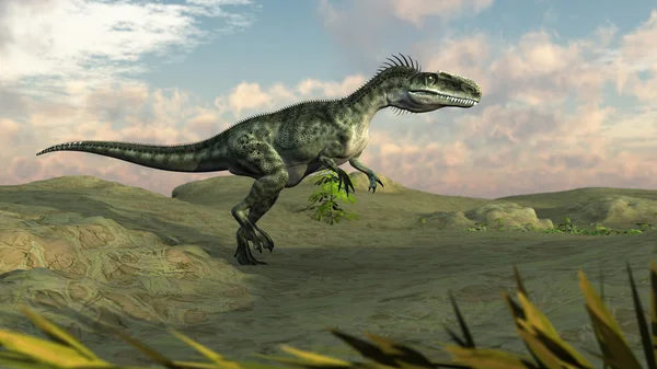 Monolophosaurus динозаврів — стокове фото