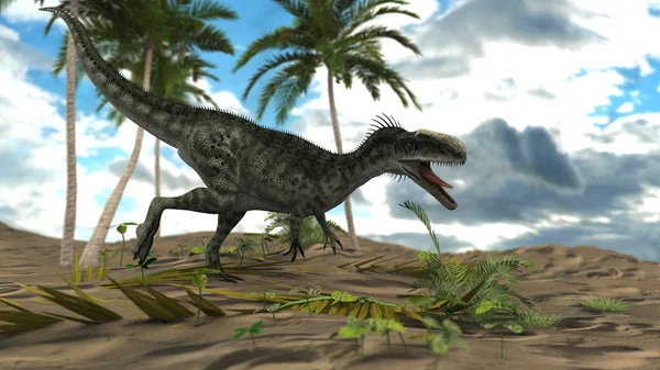 Monolophosaurus dinosaur - Stock-foto