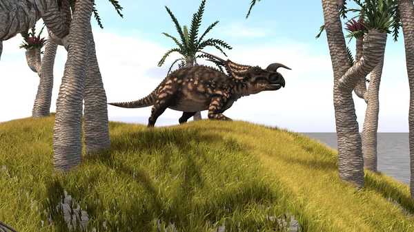Brauner Einiosaurus-Dinosaurier — Stockfoto