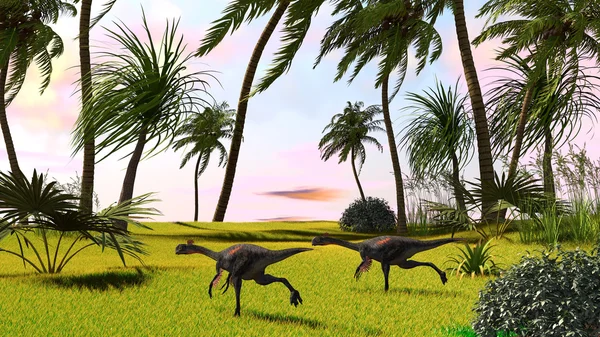 Gigantoraptor dinosaurs — Stock Photo, Image