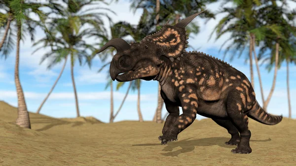 棕色 einiosaurus 恐龙 — 图库照片