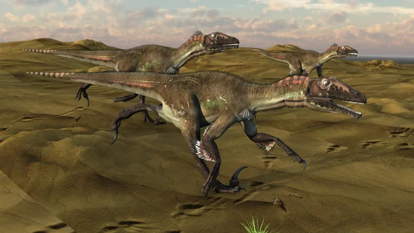 Utahraptor dinozaurów — Zdjęcie stockowe