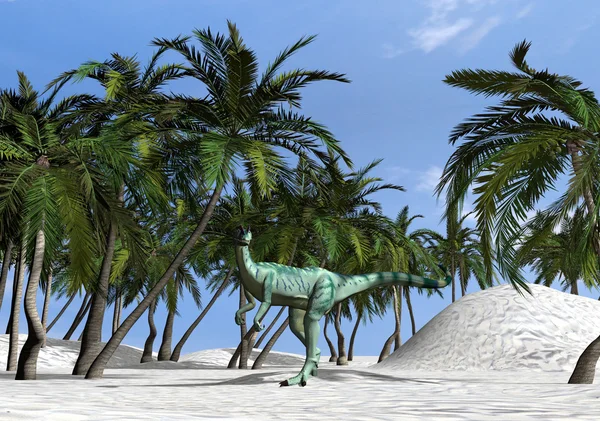 狩猟ディロフォサウルス — ストック写真