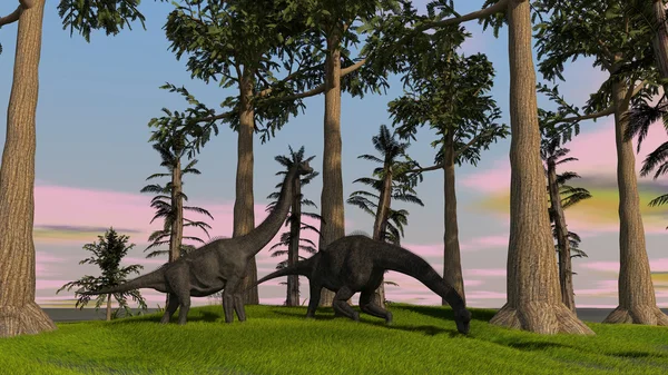 Динозавры брахиозавра — стоковое фото