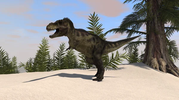 Доисторический тираннозавр — стоковое фото