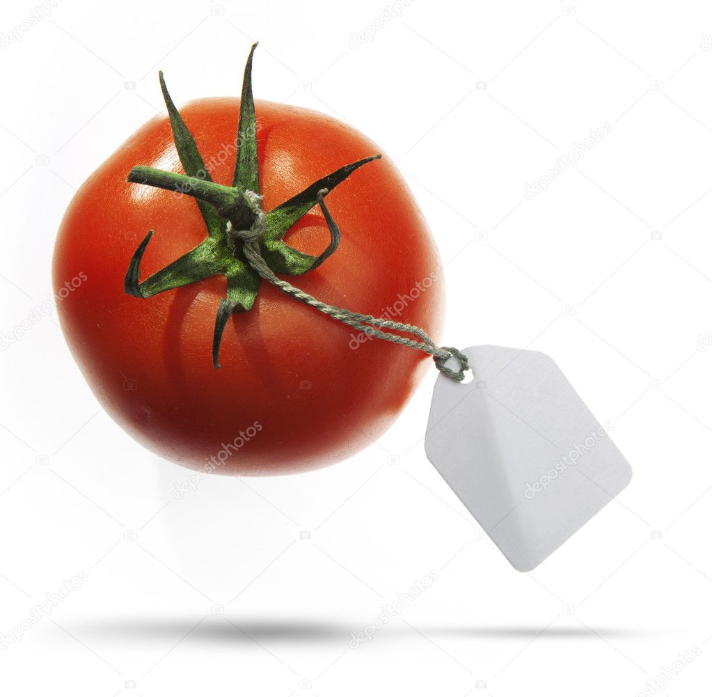 Tomato with label