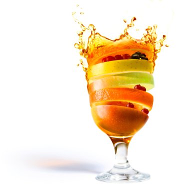 Sanat bahar meyve kokteyli ve meyve suyu vitamin