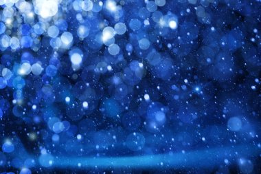 Sanat Noel ışıkları mavi zemin üzerine