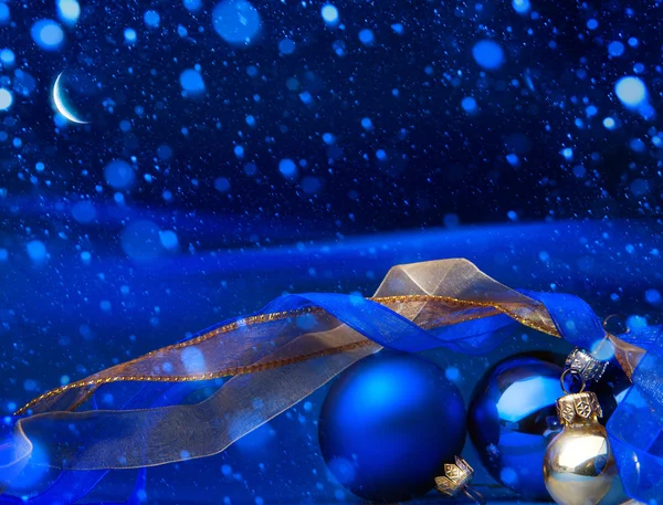 Art blue christmas wenskaart — Stockfoto