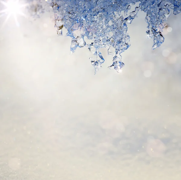 Art Spring Texture sfondo sotto forma di sciogliere la neve con un — Foto Stock